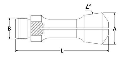 Technical Drawing of Carbide Lined Guide Bush