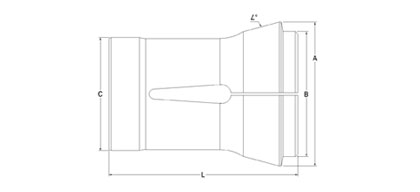 Technical Drawing of Machine Collet A-60